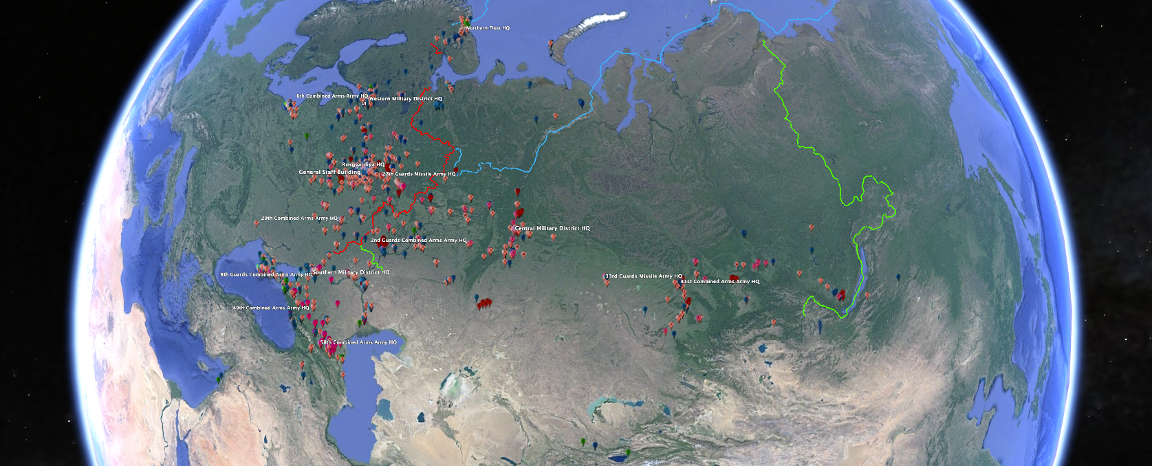 你想看看俄罗斯的战略要地卫星图吗？